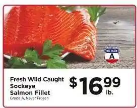 ShopRite Fresh Wild Caught Sockeye Salmon Fillet offer