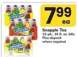 Safeway Snapple Tea offer