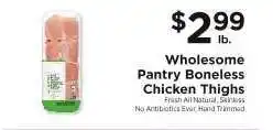 ShopRite Wholesome Pantry Boneless Chicken Thighs offer