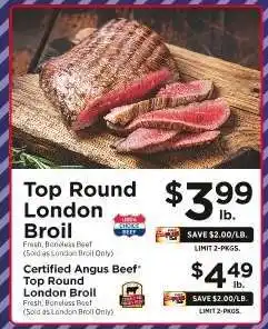 ShopRite Top Round London Broil offer