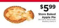 ShopRite Store Baked Apple Pie offer