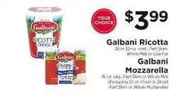 ShopRite Galbani Ricotta or Galbani Mozzarella offer