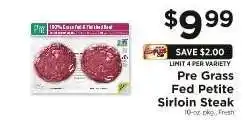 ShopRite Pre Grass Fed Petite Sirloin Steak offer