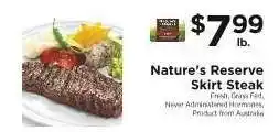 ShopRite Nature's Reserve Skirt Steak offer
