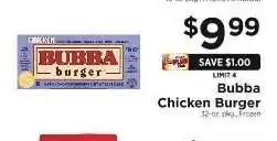 ShopRite Bubba Chicken Burger offer