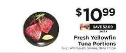 ShopRite Fresh Yellowfin Tuna Portions offer