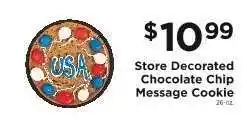 ShopRite Store Decorated Chocolate Chip Message Cookie offer