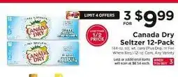 ShopRite Canada Dry Seltzer 12-Pack offer