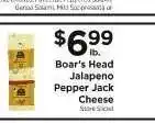 ShopRite Boar's Head Jalapeño Pepper Jack Cheese offer