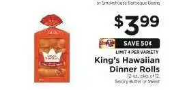 ShopRite King's Hawaiian Dinner Rolls offer