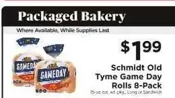 ShopRite Schmidt Old Tyme Game Day Rolls 8-Pack offer