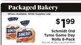 ShopRite Schmidt Old Tyme Game Day Rolls 8-Pack offer