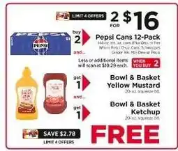 ShopRite Pepsi Cans 12-Pack offer