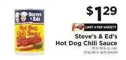 ShopRite Steve's & Ed's Hot Dog Chili Sauce offer
