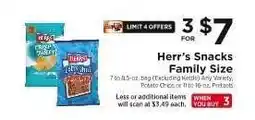 ShopRite Herr's Snacks Family Size offer