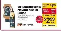 ShopRite Sir Kensington's Mayonnaise or Sauce offer