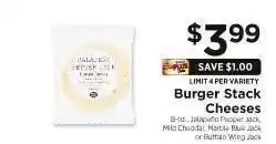 ShopRite Burger Stack Cheeses offer
