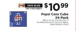 ShopRite Pepsi Cans Cube 24-Pack offer