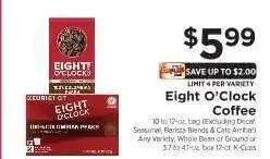 ShopRite Eight O'Clock Coffee offer