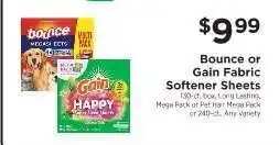 ShopRite Bounce or Gain Fabric Softener Sheets offer
