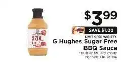 ShopRite G Hughes Sugar Free BBQ Sauce offer