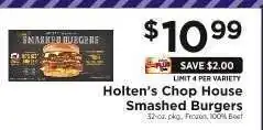 ShopRite Holten's Chop House Smashed Burgers offer