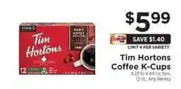 ShopRite Tim Hortons Coffee K-Cups offer