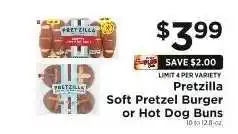 ShopRite Pretzilla Soft Pretzel Burger or Hot Dog Buns offer