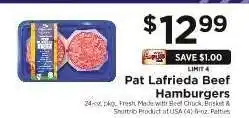 ShopRite Pat LaFrieda Beef Hamburgers offer
