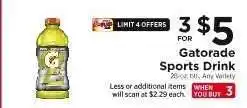ShopRite Gatorade Sports Drink offer