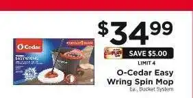 ShopRite O-Cedar Easy Wring Spin Mop offer