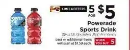 ShopRite Powerade Sports Drink offer