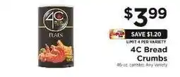 ShopRite 4C Bread Crumbs offer