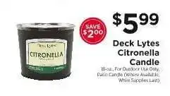 ShopRite Deck Lytes Citronella Candle offer