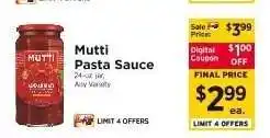 ShopRite Mutti Pasta Sauce offer