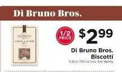 ShopRite Di Bruno Bros. Biscotti offer