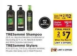 ShopRite TRESemmé Shampoo & Stylers offer