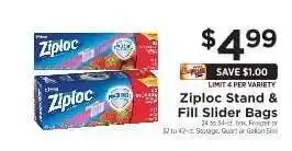 ShopRite Ziploc Stand & Fill Slider Bags offer