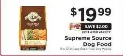 ShopRite Supreme Source Dog Food offer