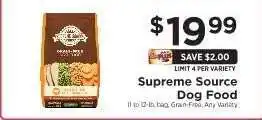 ShopRite Supreme Source Dog Food offer