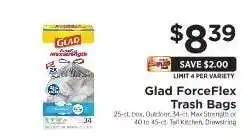 ShopRite Glad ForceFlex Trash Bags offer