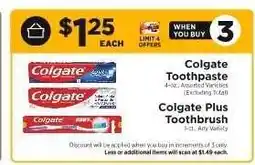 ShopRite Colgate Toothpaste & Colgate Plus Toothbrush offer