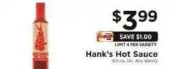 ShopRite Hank's Hot Sauce offer