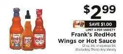 ShopRite Frank's RedHot Wings or Hot Sauce offer