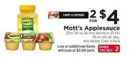 ShopRite Mott's Applesauce offer