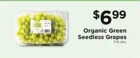 ShopRite Organic Green Seedless Grapes offer