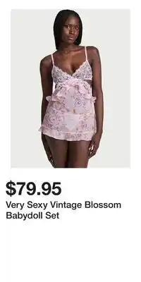 Victoria's Secret Very Sexy Vintage Blossom Babydoll Set offer