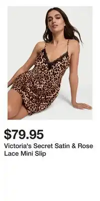 Victoria's Secret Victoria's Secret Satin & Rose Lace Mini Slip offer