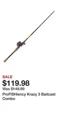 Cabela's ProFISHiency Krazy 3 Baitcast Combo offer