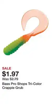 Cabela's Bass Pro Shops Tri-Color Crappie Grub offer